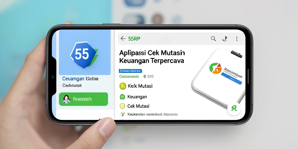 Antarmuka Cek Mutasi 55RP yang sederhana dan informatif.