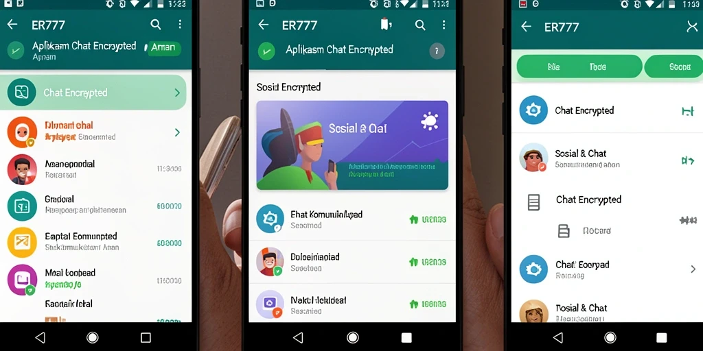Antarmuka ER777 yang modern dan ramah pengguna untuk chat terenkripsi.