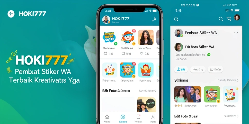 Tampilan antarmuka HOKI777 yang sederhana dan kreatif untuk Pembuat Stiker WA.