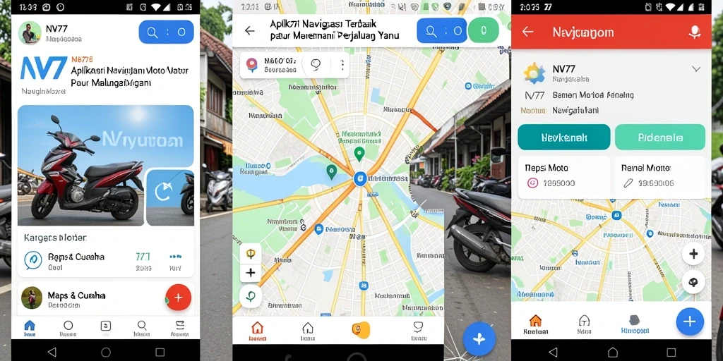 Antarmuka NV77 menunjukkan fitur navigasi yang sederhana dan intuitif.